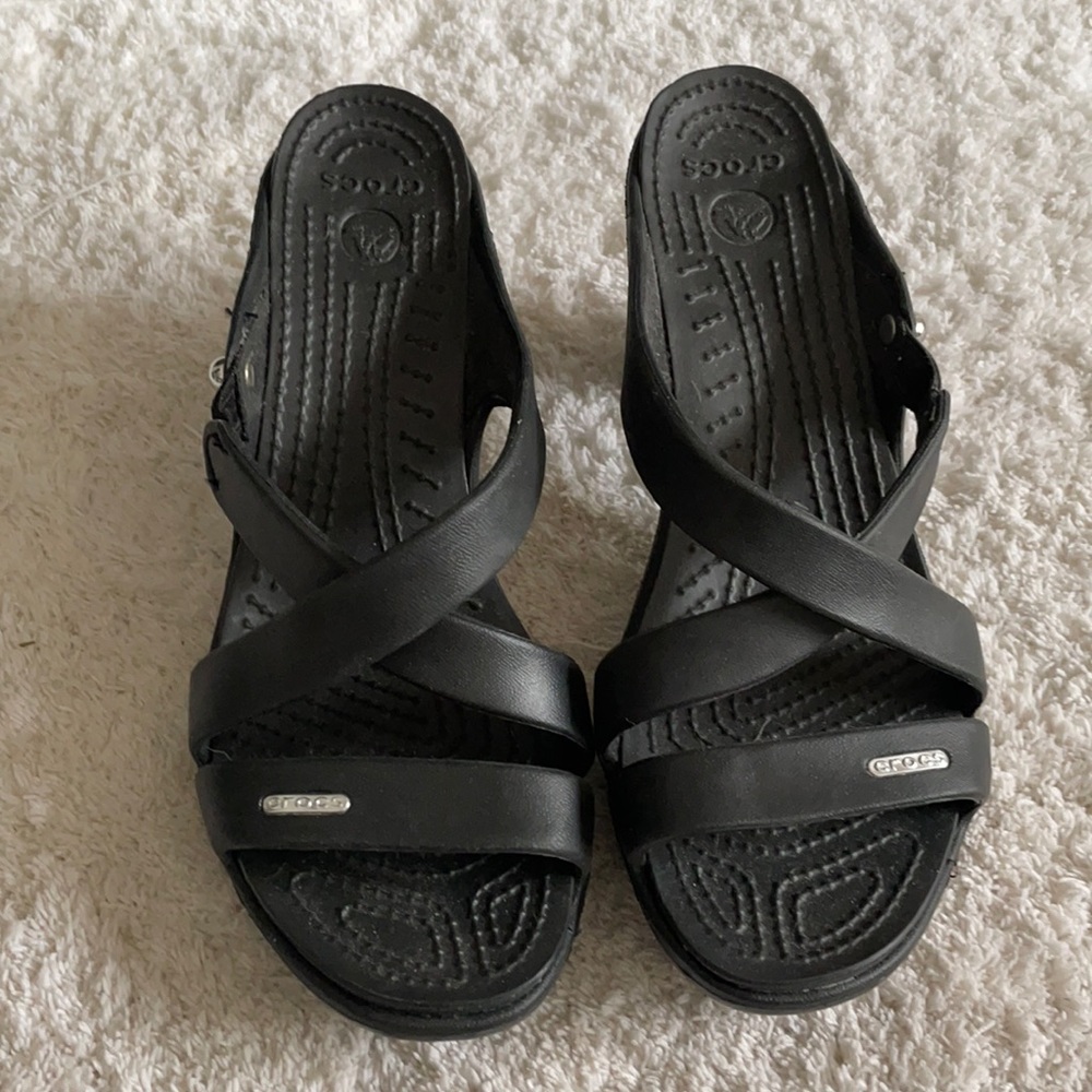 Crocs sandals heels sz8 new